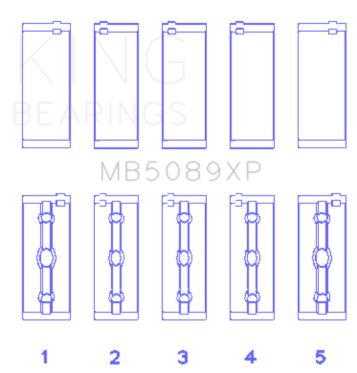 King Engine Bearings Toyota 1Rz/2Rz/3Rz (Size STDX) Main Bearing Set