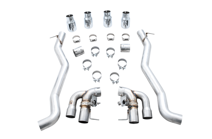 AWE Tuning 18-19 BMW M5 (F90) 4.4T AWD SwitchPath Axle-Back Exhaust - Chrome Silver Tips