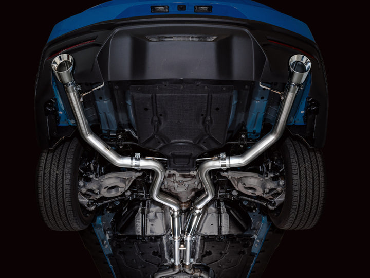 AWE 2024 Ford Mustang GT Fastback S650 RWD Track Edition Cat-Back Exhaust w/ Dual Chrome Silver Tips