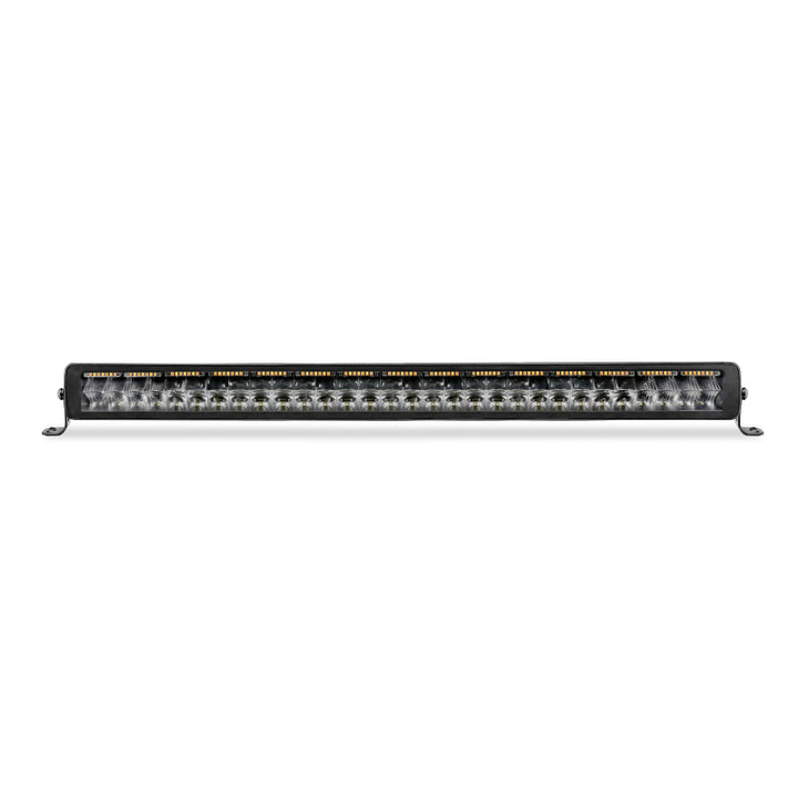Go Rhino Xplor Blackout Combo Series Dbl Row LED Light Bar w/Amber (Side/Track Mount) 32in. - Blk