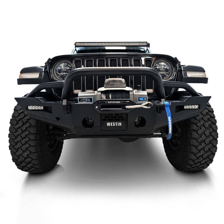 Westin 20-25 Jeep Gladiator / 18-25 Wrangler JL XTS Round Bull Bar - Tex. Blk