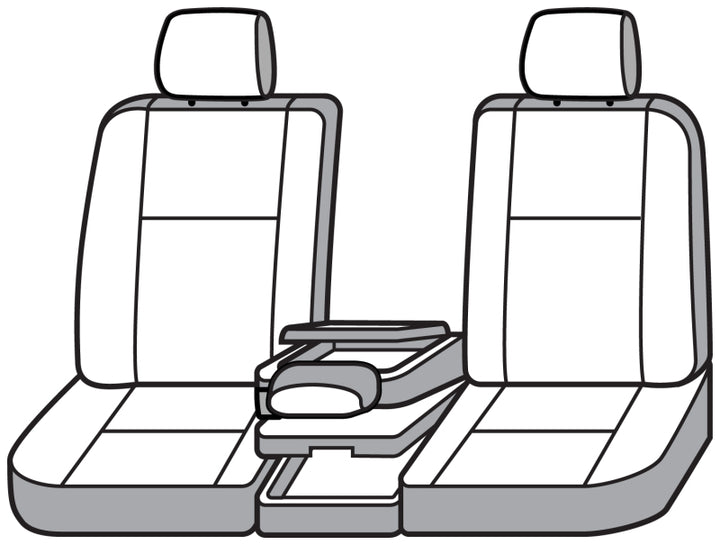Covercraft 23-26 Ford F250-F550 SD Leatherette PrecisionFit Custom Front Row Seat Covers - Med Grey