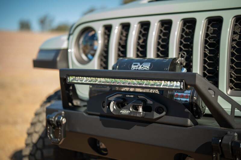 DV8 Offroad 20in Halo Elite Single Row Light Bar with Accent Light - White/Amber
