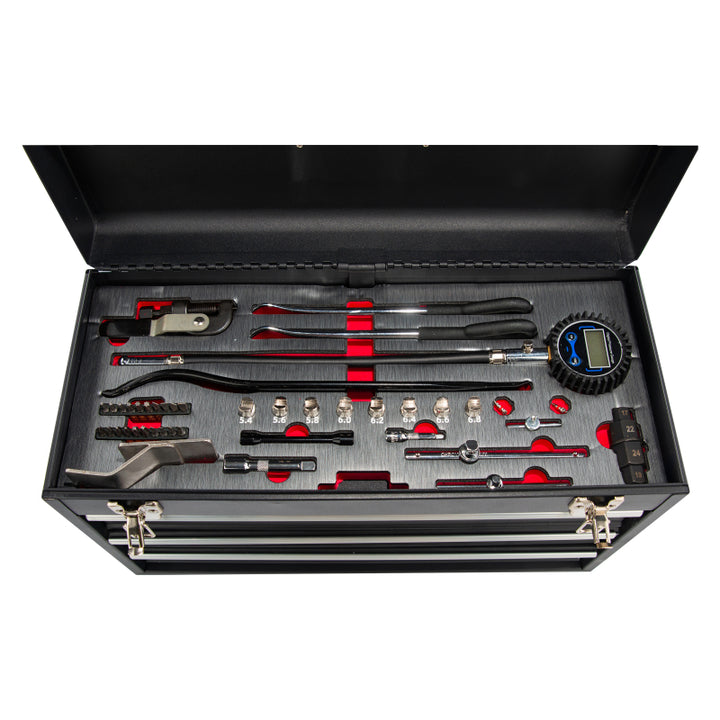 BikeMaster 3 Drawer Toolbox -  Includes 129 Piece Tool Set