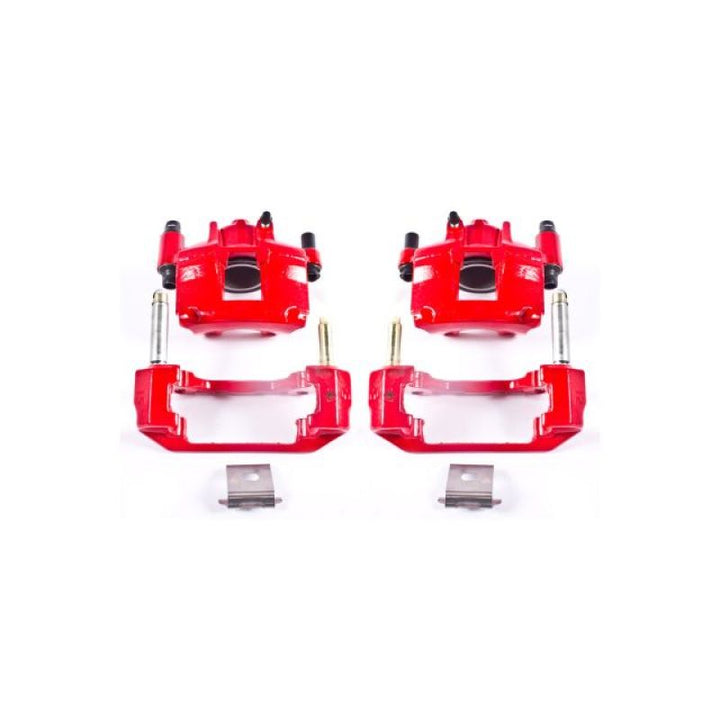 Power Stop 94-98 Ford Mustang Front Red Calipers w/Brackets - Pair