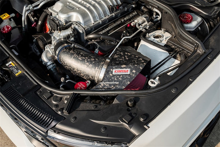 Corsa 2020-2025 Dodge Durango SRT Hellcat Carbon Fiber Air Intake w/ DryTech Forged CF - Black