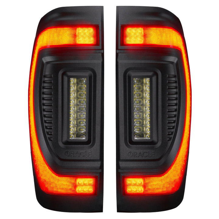 Oracle 19-23 GMC Sierra Black Series Flush Style LED Tail Lights - Factory Halogen
