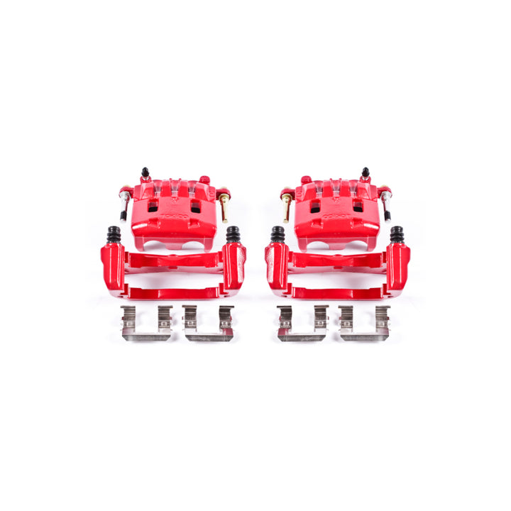 Power Stop 16-17 Subaru Crosstrek Front Red Calipers w/Brackets - Pair