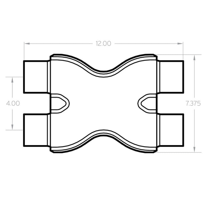 MagnaFlow Smooth Trans X 2.5/2.5 X 12 SS