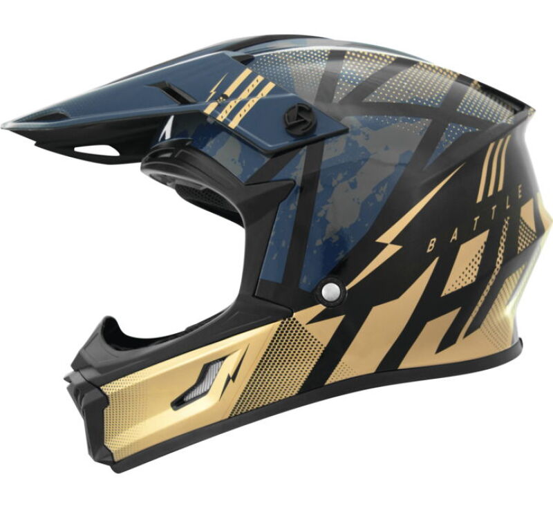 THH Helmets T710XR Battle Blue/Gold - Medium