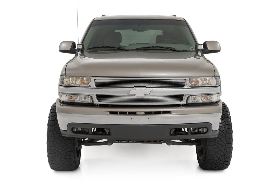 LED Light Kit | Ditch Mount | 2" Black Pair | Flood | Chevy Silverado 1500 (99-06)/Tahoe (00-06) 