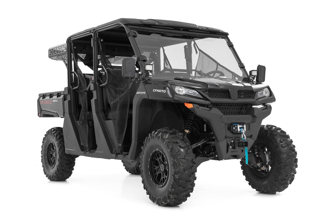 LED Light Kit | Cage Mount | 2" Black Pair | White DRL | CFMOTO UFORCE 1000 