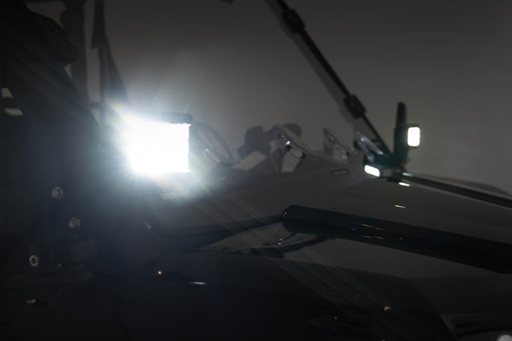 LED Light Kit | Cage Mount | 2" Black Pair | White DRL | CFMOTO UFORCE 1000 