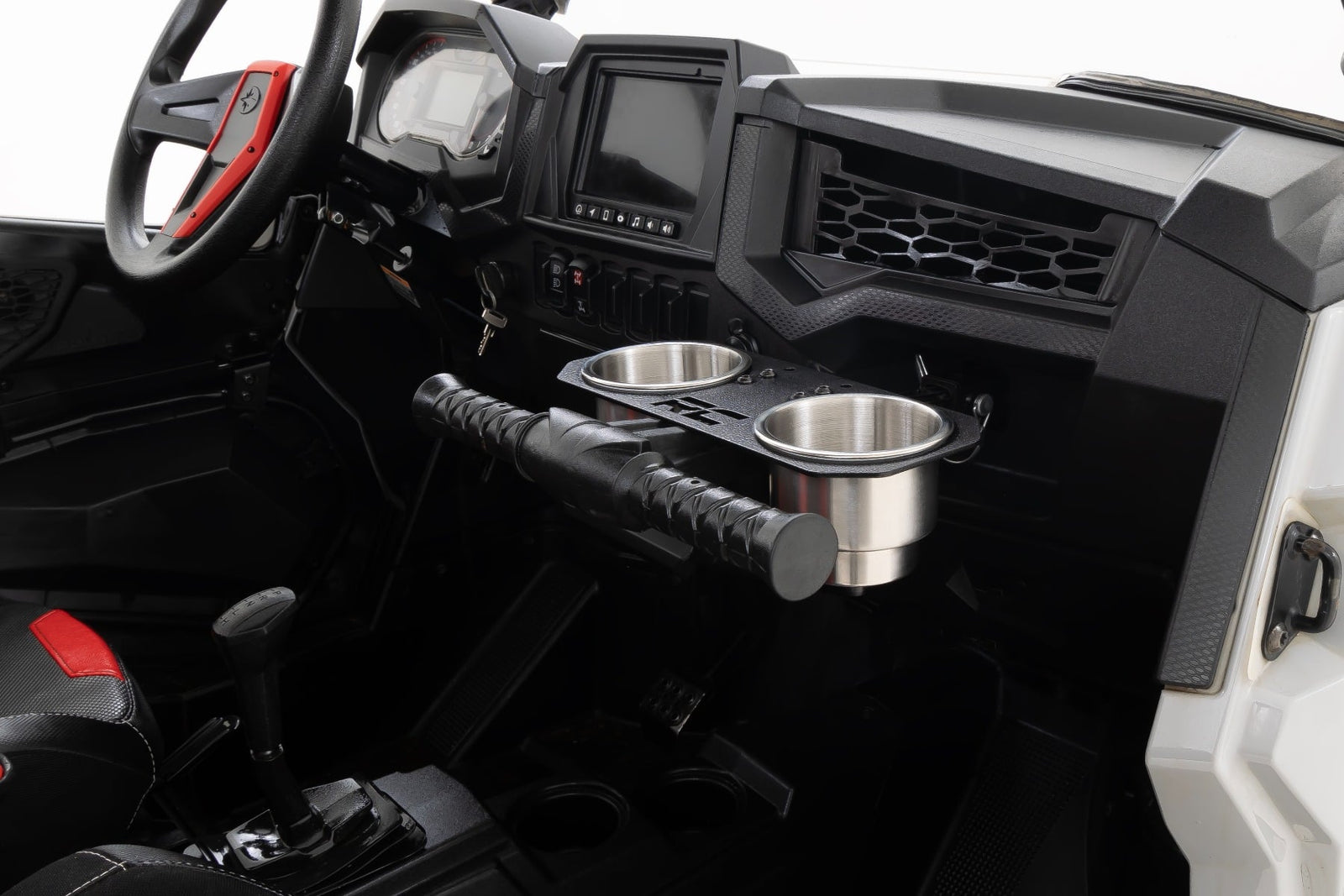 Passenger Grip Handle Dual Cup Holder | Polaris RZR 4 900/RZR S 1000 