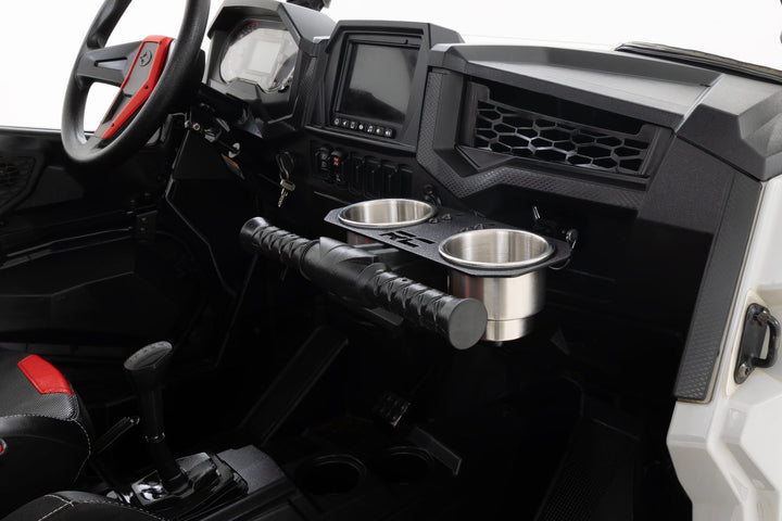 Passenger Grip Handle Dual Cup Holder | Polaris RZR 4 900/RZR S 1000 