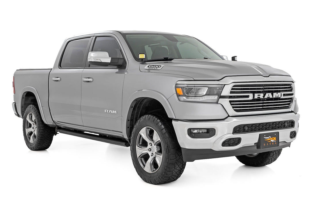 LED Light Kit | Ditch Mount | Black Series Round | 3.5 Inch | Amber DRL | Ram 1500 (19-26)