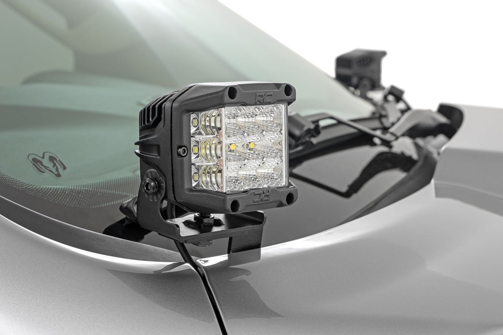 LED Light Kit | Ditch Mount | 2" Black Pair | Amber DRL | Ram 1500 (19-26)