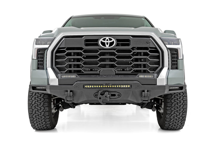 Hybrid Front Bumper | 12000S | Blk LED w/ White DRL | Toyota Tundra (22-26)