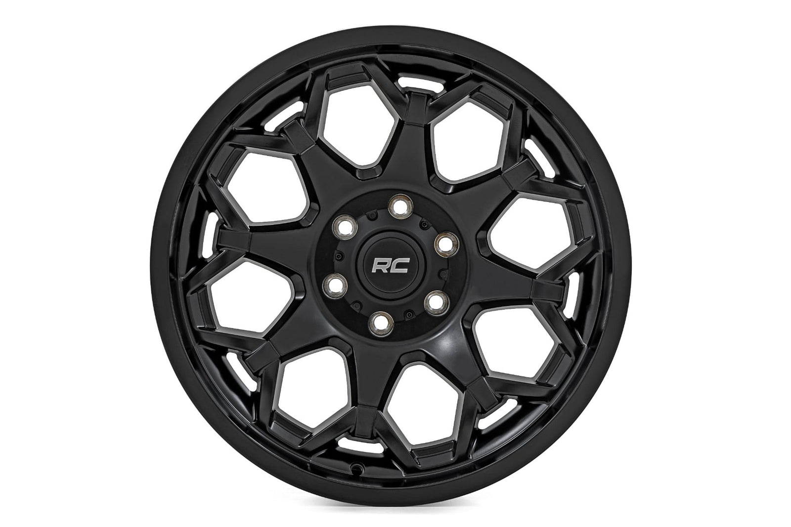Rough Country 80 Series Wheel | One-Piece | Semi Gloss Black | 20x10 | 5x5 | -19mm