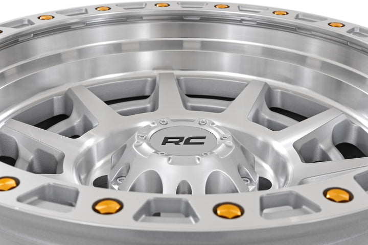 Rough Country 85 Series Wheel | Simulated Beadlock | Full Machine | 17x9 | 6x5.5 | -12mm