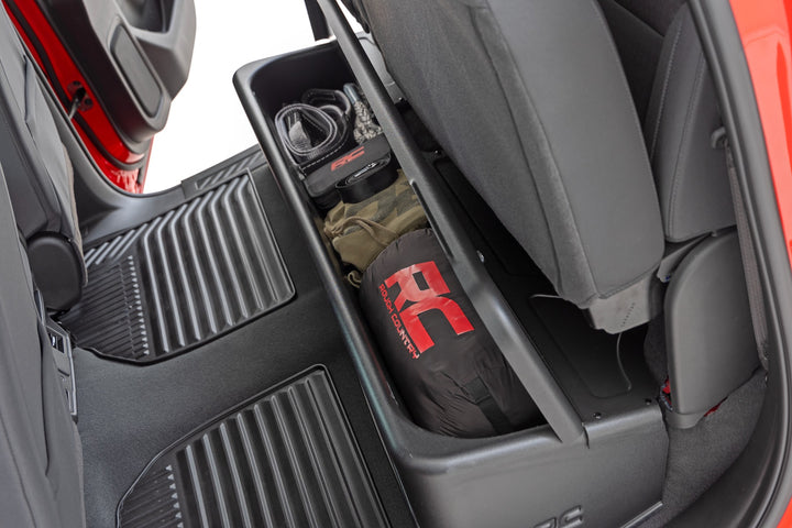 Under Seat Storage with Locking Lid | Double Cab | Chevy/GMC 1500/2500HD/3500HD (19-26)