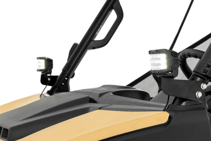 LED Light Kit | Front Mount | 2" Black Pair | White DRL | Segway 570 F