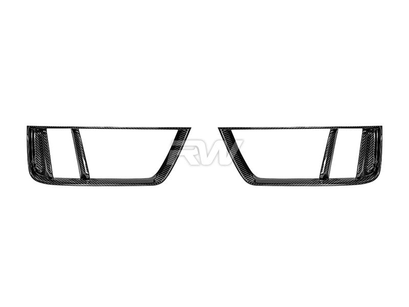 RW Carbon Carbon Fibre Rear Bumper Vent Trims - view 4