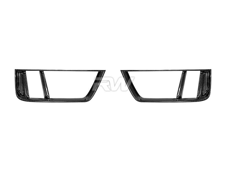 RW Carbon Carbon Fibre Rear Bumper Vent Trims - view 4