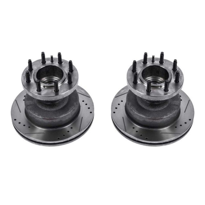 Power Stop 03-07 Ford E-450 Super Duty Front Drilled & Slotted Rotor - Pair