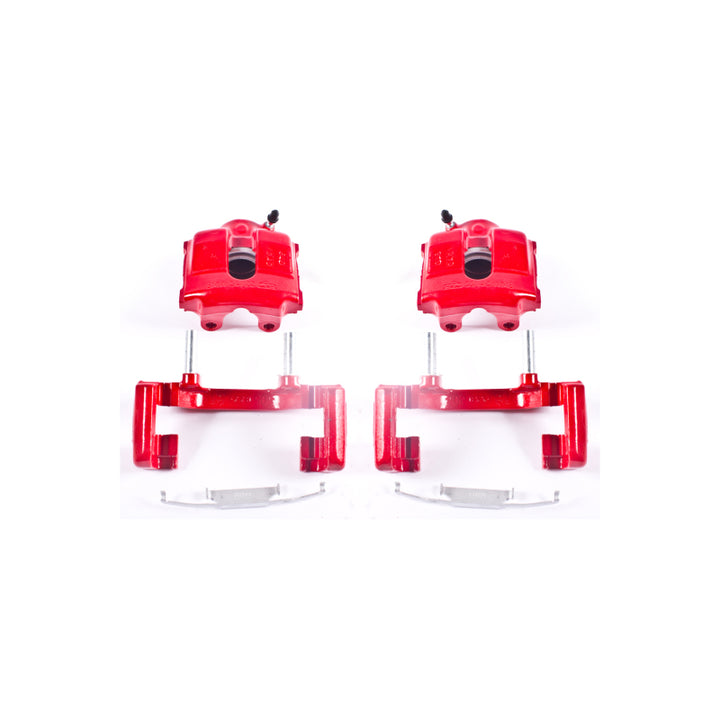 Power Stop 01-05 BMW 320i Front Red Calipers w/Brackets - Pair