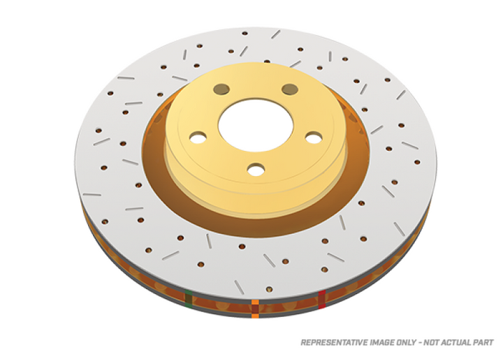 DBA 93-98 Toyota Supra (Non-Turbo Model 2JZGE) Rear Cross Drilled/Slotted 4000 XS Series Rotor
