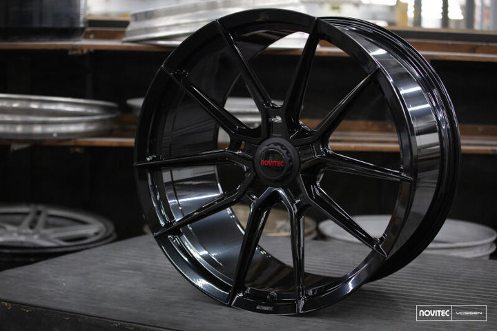 Vossen x Novitec NF10 22x12in - 5x114.3 BP - ET33 - Gloss Black Ferrari 488 / F8 Rear Wheel