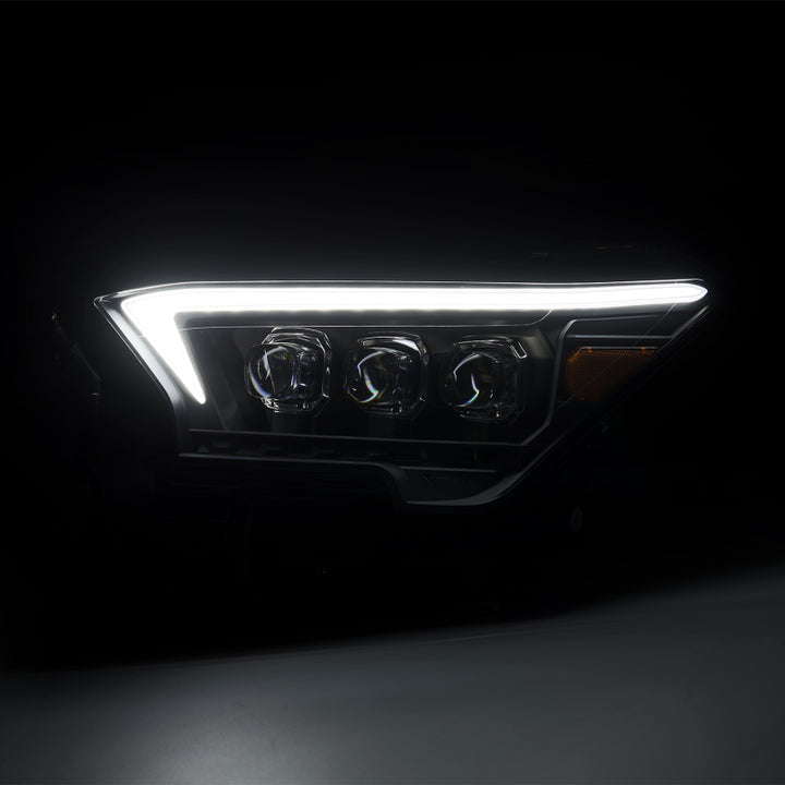 AlphaRex 2023+ Toyota Tacoma NOVA-Series LED Proj Headlights Black w/Actv Light & Seq. Sig + DRL