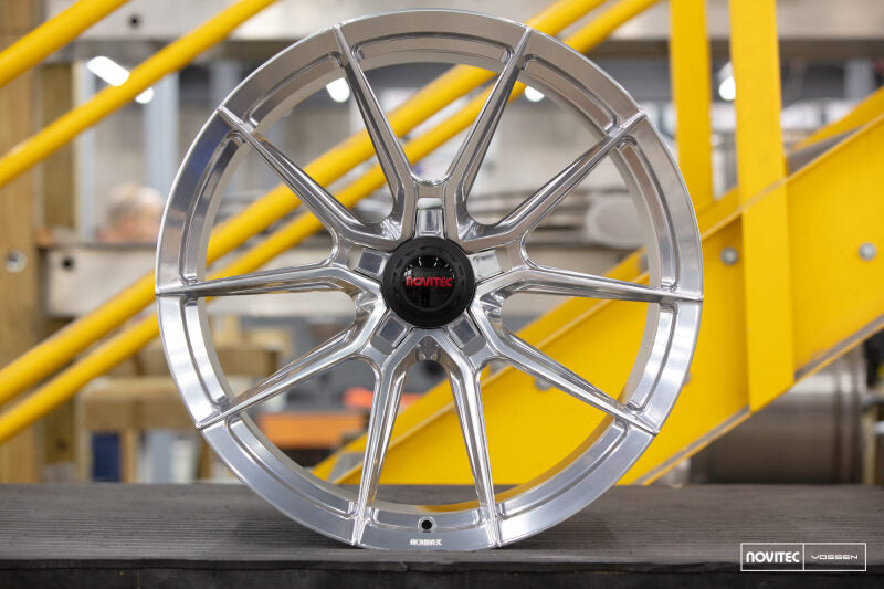 Vossen x Novitec NF10 20x9 ET35 Brushed - Gloss Clear Ferrari 488 / F8 Front