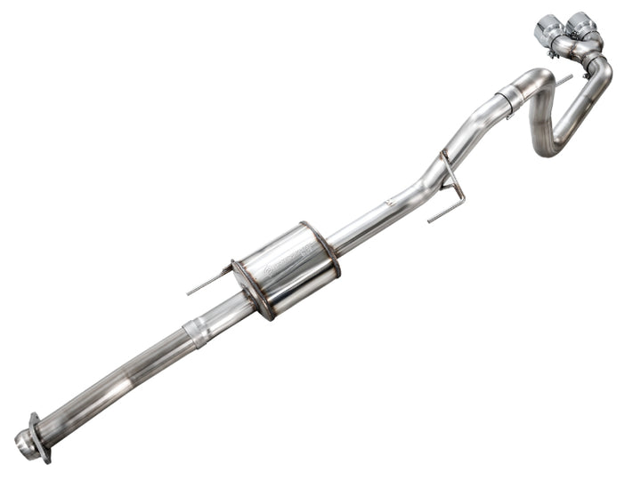 AWE Tuning 21-25 Ford F150 (14th Gen Reg Cab) Cat-Back Exhaust - 4.5in Dual Side Exit Chrome Tips
