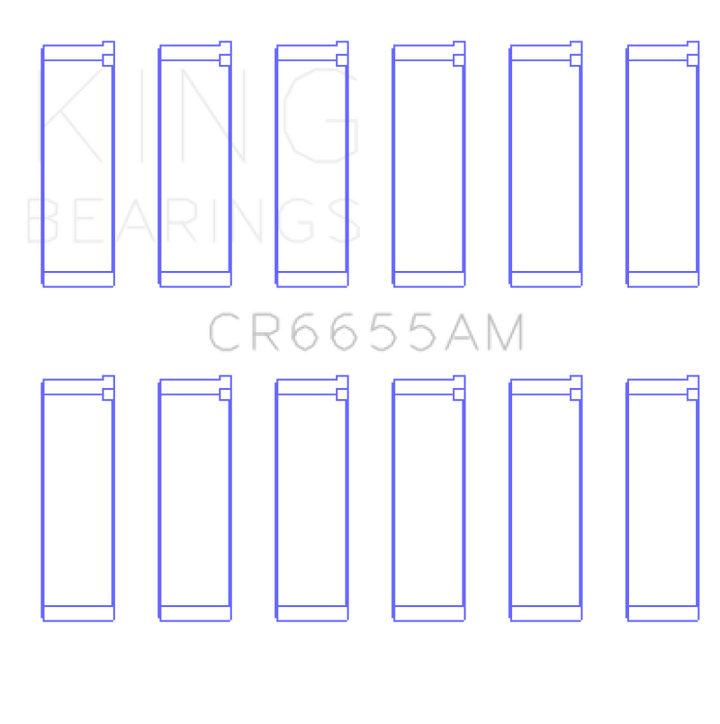 King Engine Bearings Mazda JE39 (Size STD)  Connecting Rod Bearings Set (6 Pairs)