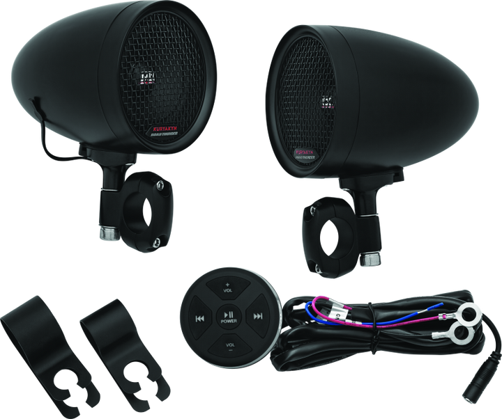 Kuryakyn Road Thunder Speaker Pods Bluetooth Audio Controller Black
