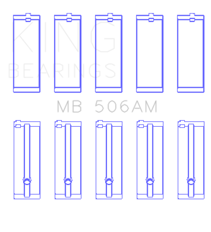 King Engine Bearings Toyota 22R (Size +1.0mm) Main Bearing Set