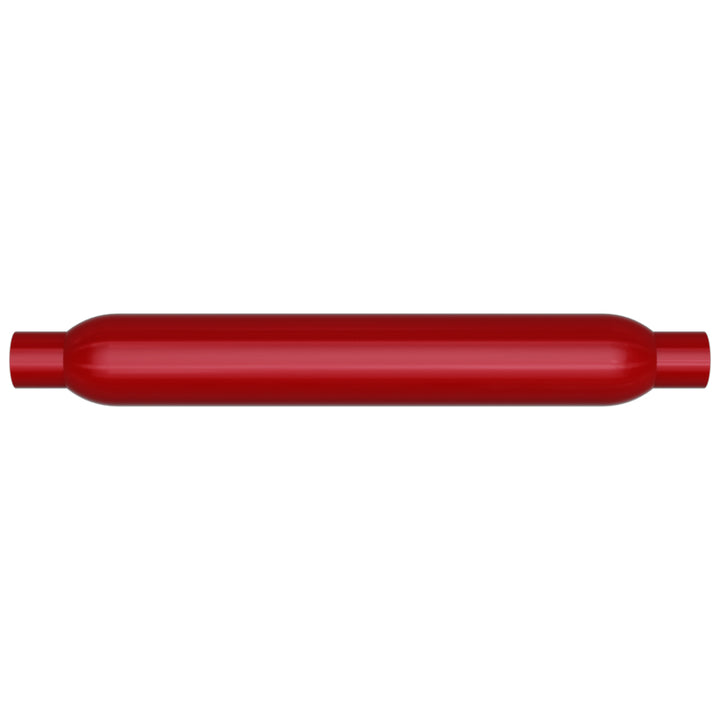MagnaFlow Muffler Red Pack Series Glasspack 3in Rd 18in Body Length 2in/2in Inlet/Outlet