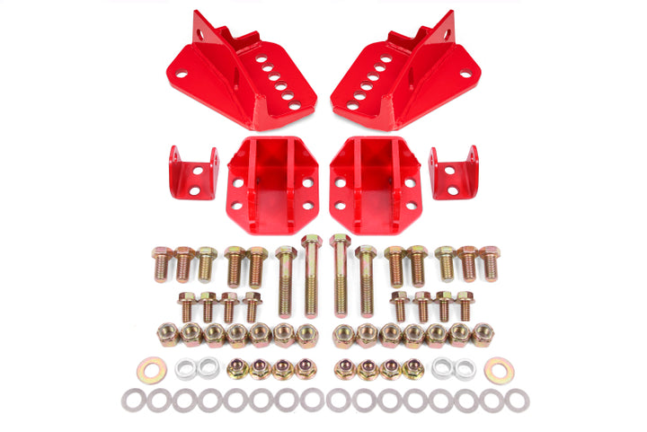 BMR 64-72 GM A-Body Coilover Conversion Kit Rear Adjust Shock Mt w/o CAB - Red
