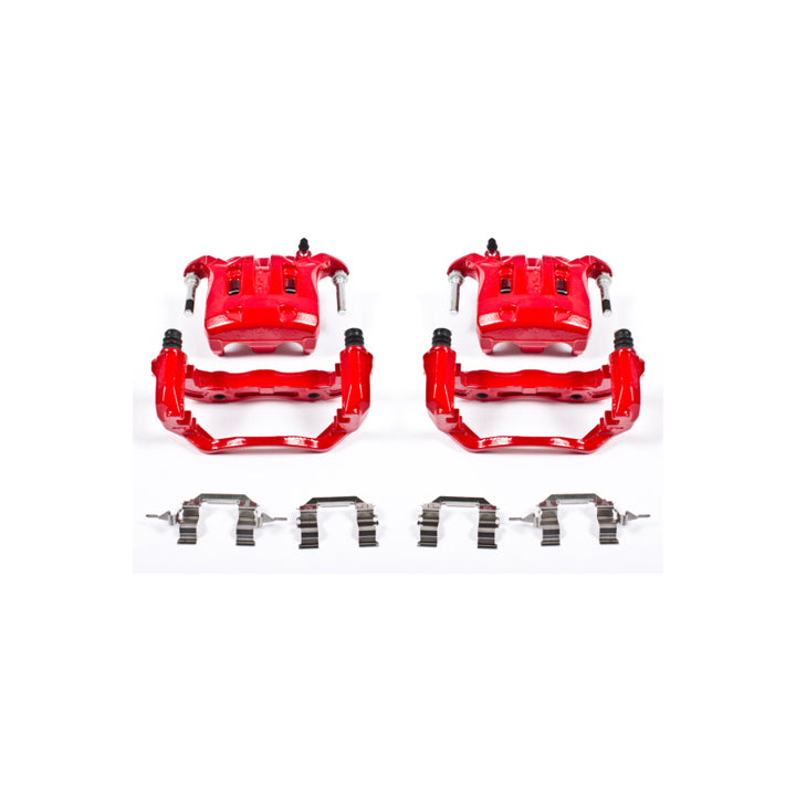 Power Stop 03-04 Infiniti M45 Front Red Calipers w/Brackets - Pair