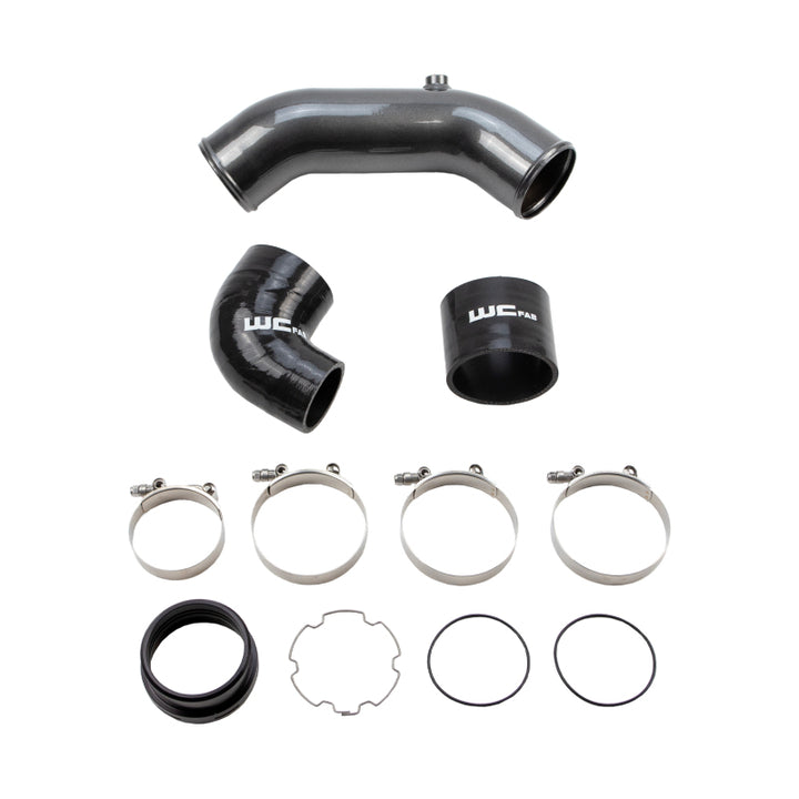 Wehrli 2017+ Ford 6.7L Power Stroke 3.5in Cold Side Intercooler Pipe - WCFab Grey