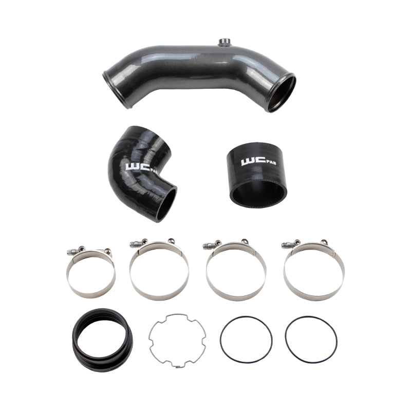 Wehrli 2017+ Ford 6.7L Power Stroke 3.5in Cold Side Intercooler Pipe - Fine Texture Black