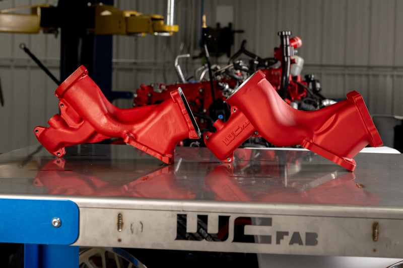 Wehrli 11-16 Chevrolet 6.6L LML Duramax High Flow Y-Bridge Kit - WCFab Red