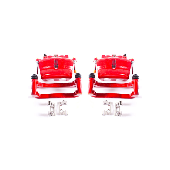 Power Stop 08-16 Buick Enclave Front Red Calipers w/Brackets - Pair