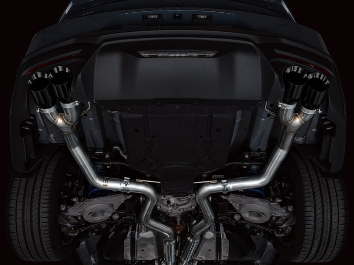 AWE 2024 Ford Mustang GT Fastback S650 RWD Track Edition Cat-Back Exhaust w/ Quad Diamond Black Tips