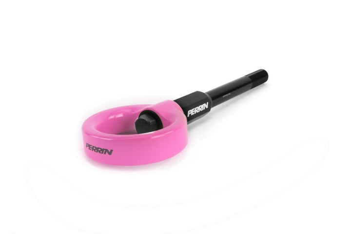 PERRIN 02-07 Subaru WRX/STI Tow Hook Kit (Front) - Hyper Pink