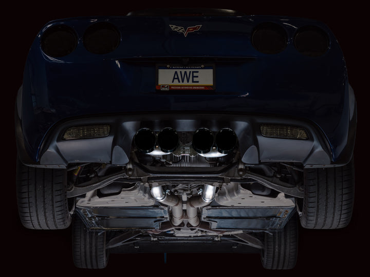 AWE Tuning C6 Chevrolet Corvette Z06/ZR1 Track Edition Axle-Back Exhaust w/ Diamond Black Tips