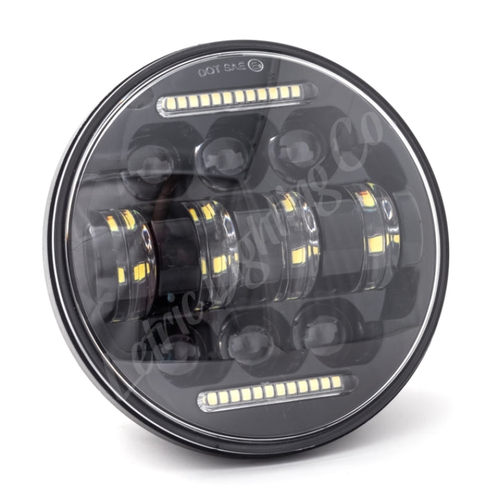 Letric Lighting 5.75in LED Black Diez 10-LED Headlight Dual Horizontal DRL