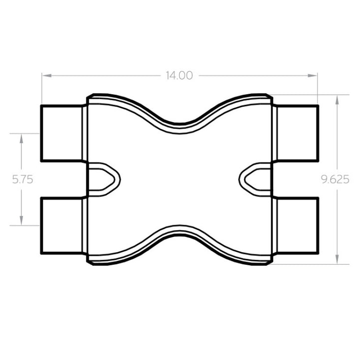 MagnaFlow Smooth Trans X 3/3 X 14 SS